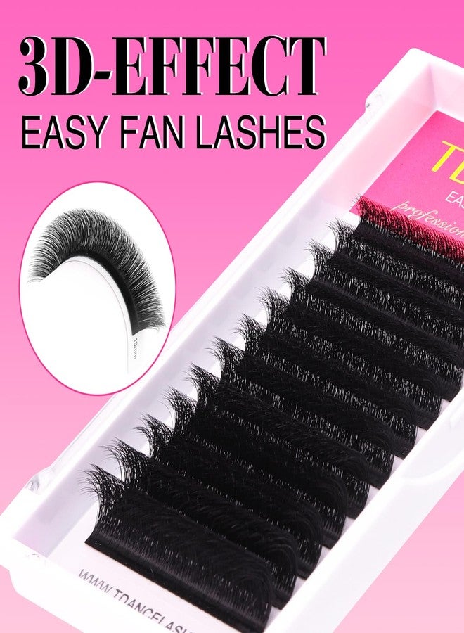 تي دانس وصلات رموش TDANCE Easy Fan Lash Extensions ثلاثية الأبعاد، وصلات رموش Easy Fan Lashes ذاتية التفرع (0.07-D، 8-15 مم) - Image 2